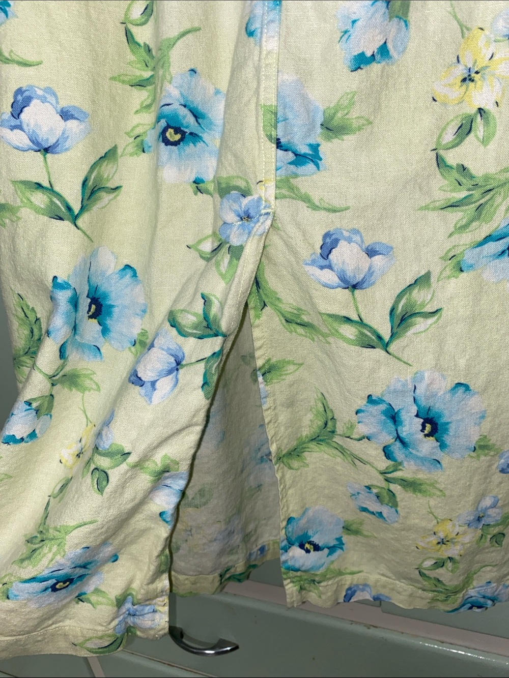 Vintage Liz Claiborne Linen & Rayon blend sweet cottagecore Skirt with flowers - Picture 6 of 10